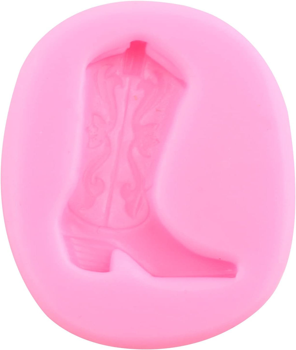 Mujiang Bull Head Silicone Molds Feather Arrow Cowboy Boots Horseshoe Hoof Fondant Mold Chocolate Cactus Star Shoe Mold For Candy Cake Decorating Cupcake Topper Gum Paste Polymer Clay Set Of 6