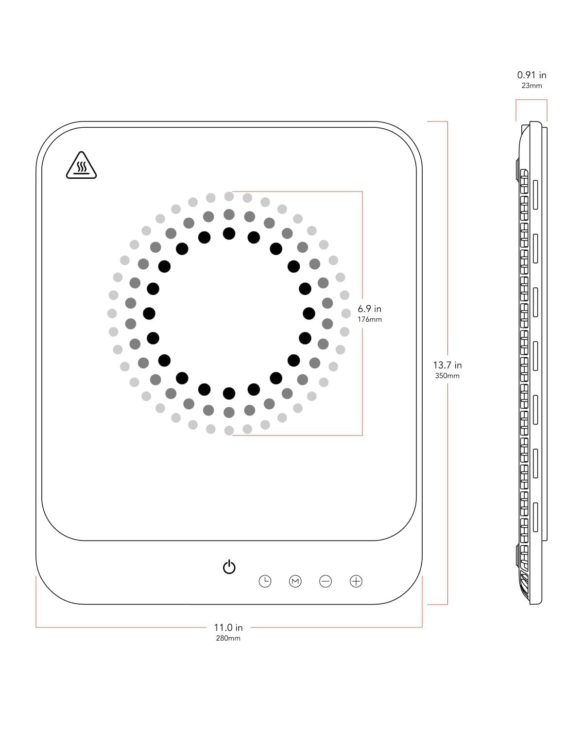 AirHood Ultra-Slim Induction Cooker | Countertop Hot Plate with Precision Sensors for 10 Temperature Modes | Eco-Friendly Compact Kitchen Appliance