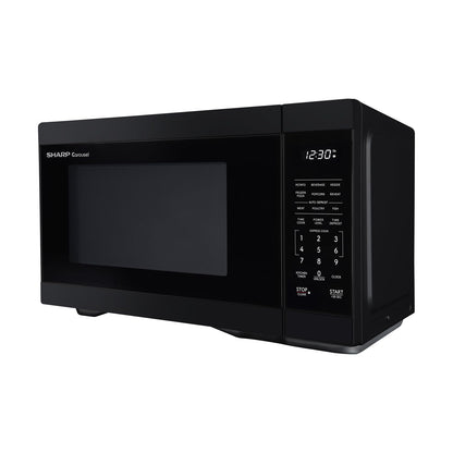 SHARP SMC1161KB Oven with Removable 12.4" Carousel Turntable, Cubic Feet, 1000 Watt Countertop Microwave, 1.1 CuFt, Black