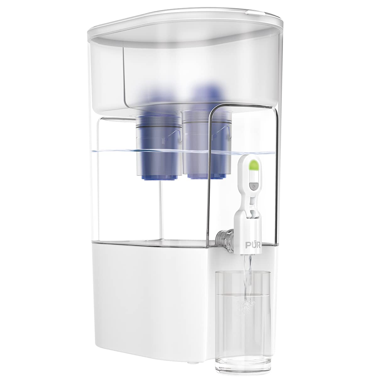 PUR XL 44-Cup Water Filter Dispenser with 2 Genuine PUR Filters, Largest Available, 44-Cup Capacity, 2-in-1 Powerful, Faster Filtration, Dishwasher Safe, (PDI4000Z)