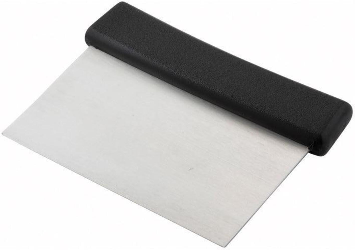 Winco Stainless Steel Dough Scraper with Wood Handle