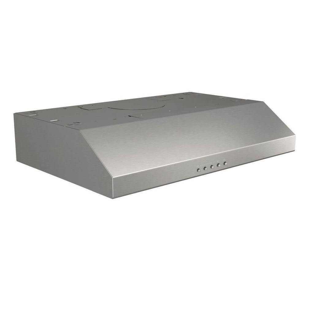 Broan-NuTone BCSQ130SS Trzybiegowy okap Glacier podszafkowy z oświetleniem LED, zgodny z normami ADA, 1,5 Sones, maks. dmuchawa 375 CFM, 30 cali, stal nierdzewna