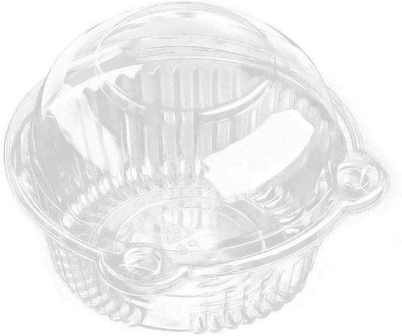 Cupcake Holders Individual,50 PC Cupcake Containers Disposable Clear Plastic Single Muffin Dome Holders Cases Individual Cupcake Boxes Bulk (white, 50 pcs)