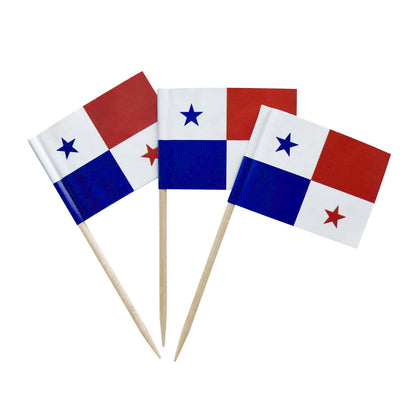 100 Pack USA American Flag US Toothpick Flags, Cocktail Picks Mini Stick Cupcake Toppers Country Picks Party Decoration Celebration Cocktail Food Bar Cake Flags (American)