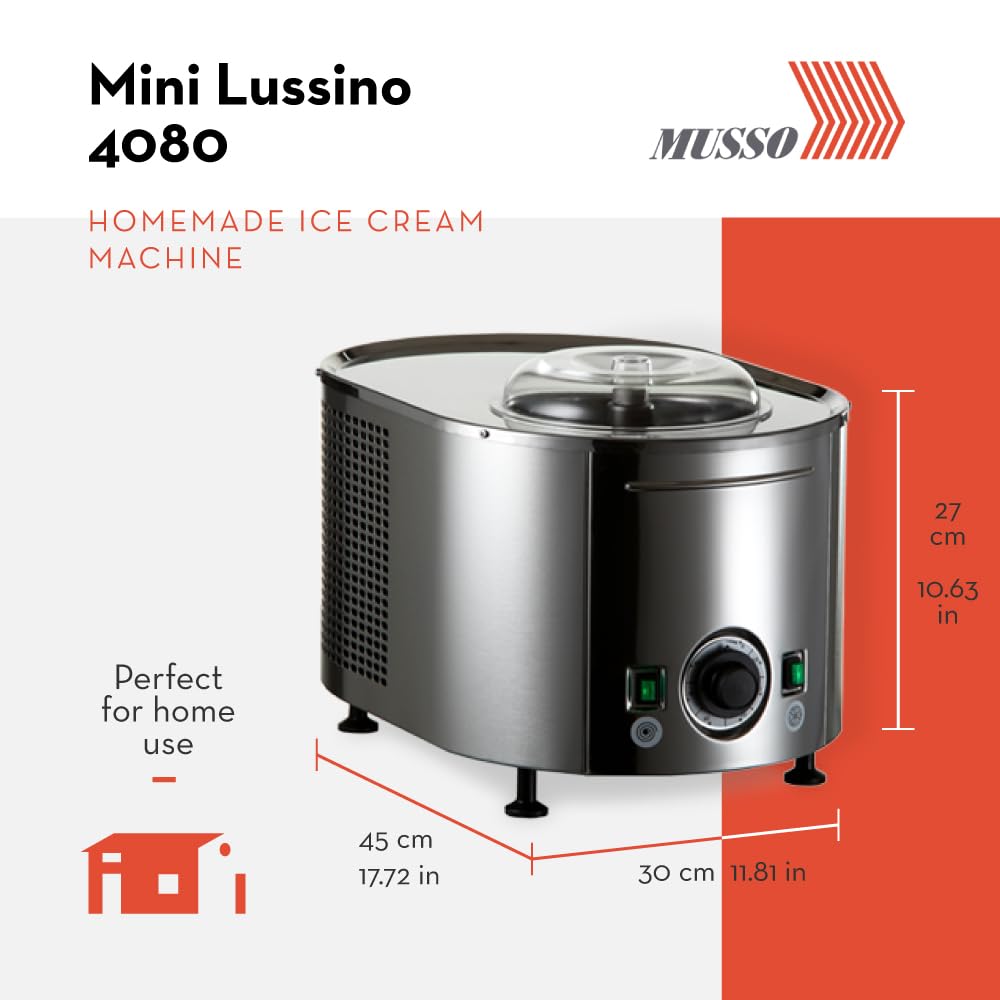 Lello 4080 Musso Lussino 1.5-Quart Ice Cream Maker, Stainless - 110/120V 60 HZ