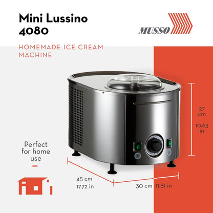 Lello 4080 Musso Lussino 1.5-Quart Ice Cream Maker, Stainless - 110/120V 60 HZ