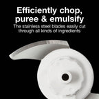 Proctor Silex Durable Electric Vegetable Chopper & Mini Food Processor for Chopping, Puree & Emulsify, 1.5 Cup, 1.5 cups, White