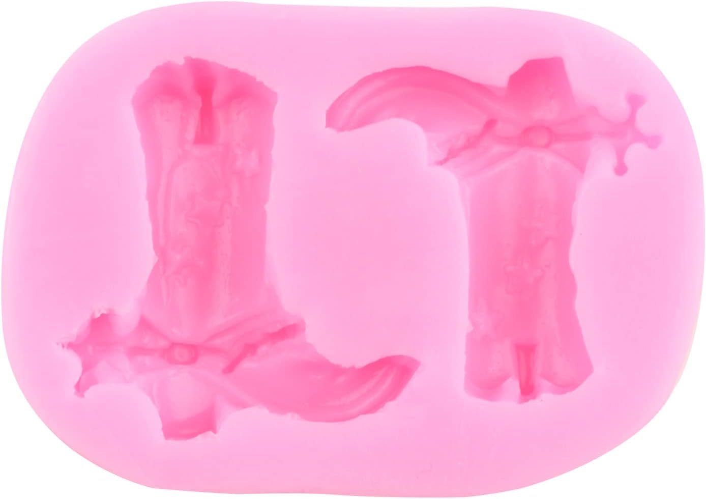 Mujiang Bull Head Silicone Molds Feather Arrow Cowboy Boots Horseshoe Hoof Fondant Mold Chocolate Cactus Star Shoe Mold For Candy Cake Decorating Cupcake Topper Gum Paste Polymer Clay Set Of 6