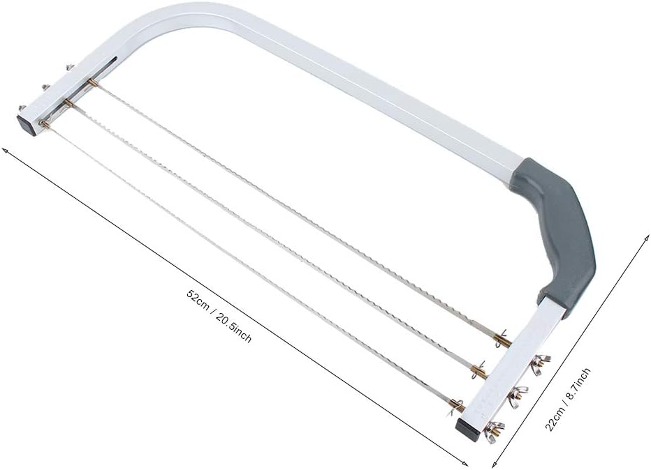 Adjustable Cake Slicer, Stainless Steel 3- Wires Cake Cutter and Leveler Layer Cakes Baking Tool for 20in Cake 20.5x8.7in