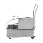 55 L /14.5 Gal Commercial Mobile Fryer Filter Machine/Oil Filter Truck, 550W Fryer Filter Frying Oil Filtering System for Restaurant - Gravity Sedimentation (US Stock)