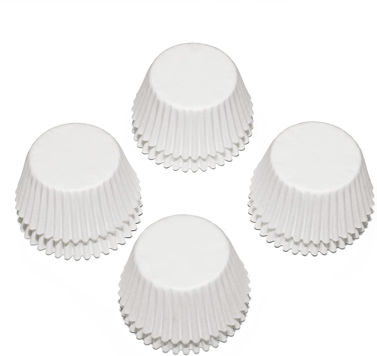 Caperci 500 Count Mini Cupcake Liners White Muffin Liners Greaseproof No Smell Small Cupcake Wrappers Baking Cups