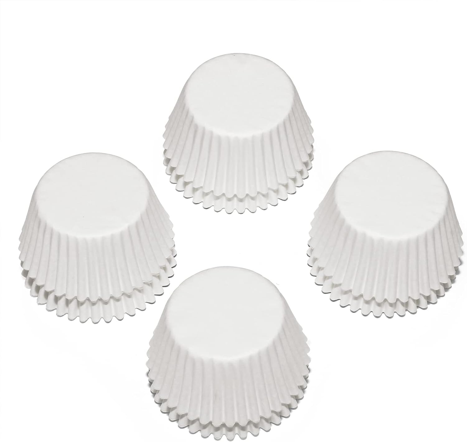 Caperci 500 Count Mini Cupcake Liners White Muffin Liners Greaseproof No Smell Small Cupcake Wrappers Baking Cups