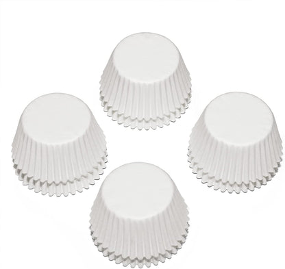 Caperci 500 Count Mini Cupcake Liners White Muffin Liners Greaseproof No Smell Small Cupcake Wrappers Baking Cups