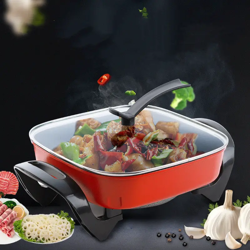 Multifunctional Electric Hot Pot, Household Electric Hot Pot, Square Pot