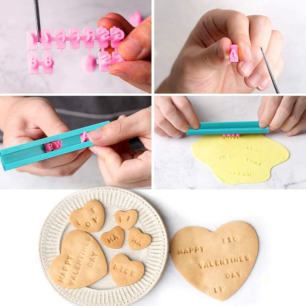 PATILWON Letter Stamps for Clay & Cookies - Alphabet Stamp Mold for Baking, DIY Embossing, Family Activities, and Educational Projects