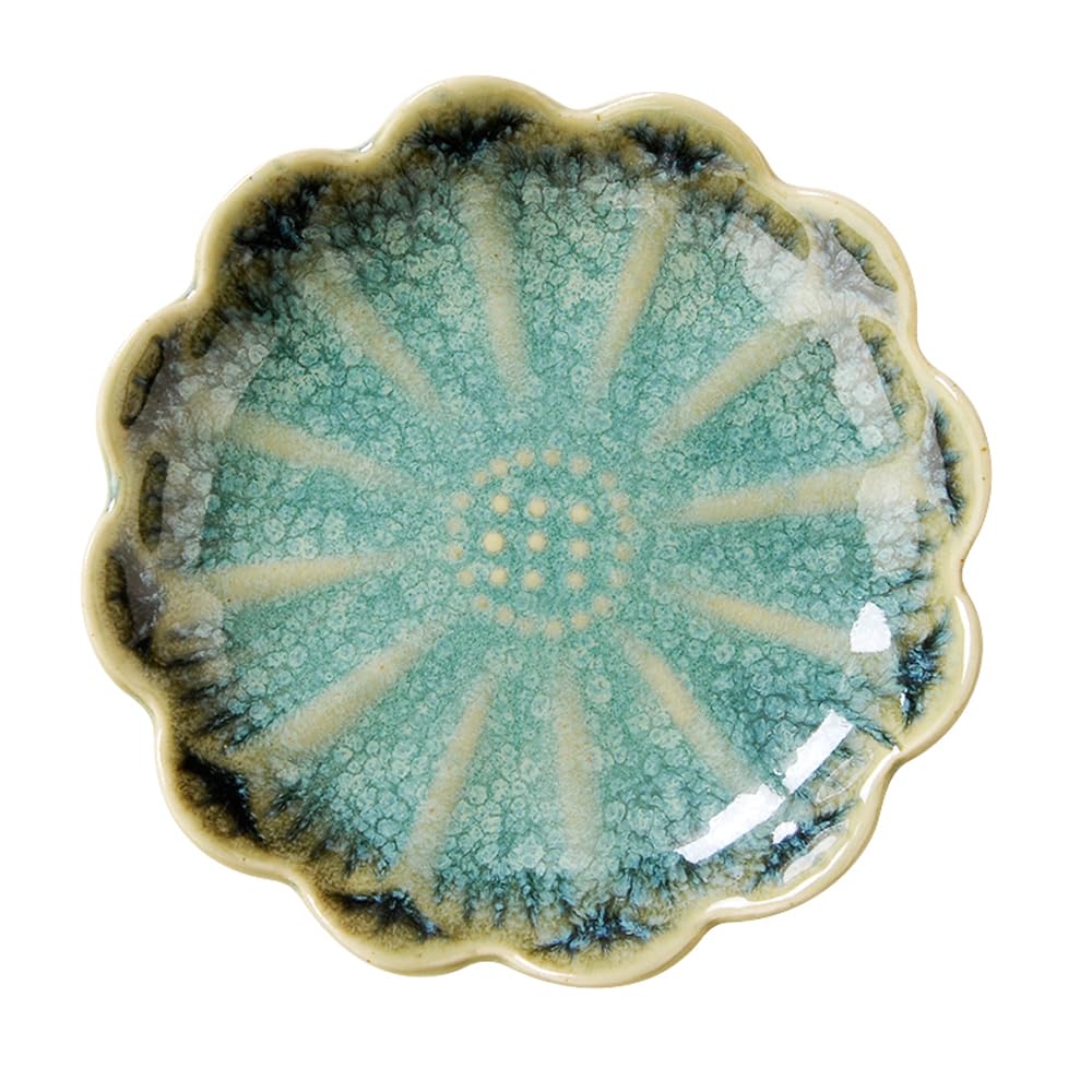 Lotus Leaf Shape Ring Holder Dish, Small Key Bowl, Ceramic Trinket Tray Jewelry Dish Organizing Necklace Earrings for Mom Friend Sister, White. All Jewelries Are NOT Included.