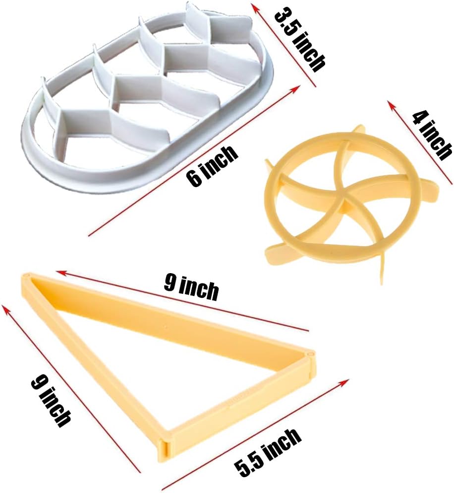 Kaiser Bread Roll, kaiser roll stamp,German Style Bread Roll, Croissant Cutter, 3PCS Dough Press Mold Set, Bread Press Stamp for Baking， Bread Hand Maker Mold,cookie press mold