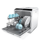 Hermitlux Countertop Dishwasher, 5 Washing Programs Portable Dishwasher With 5-Liter Built-in Water Tank, No Hookup Needed