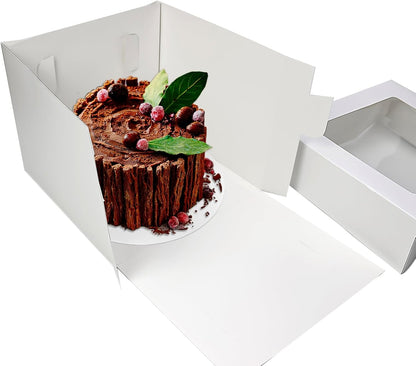 3 sets Cake Boxes 12x12x10 inches with Boards Bakery Boxes for Cakes