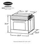 COSMO COS-C106SIX-PT 24 in. Single Wall Electric Convection Oven