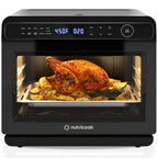 Nutricook Steamami 11 w 1 konwekcyjno-powietrzny frytkownica, 25QT piekarnik blatowy do pieczenia, pieczenia, gotowania na parze, suszenia, pizzy - piekarnik konwekcyjny z akcesoriami do zdrowego gotowania ze stali nierdzewnej