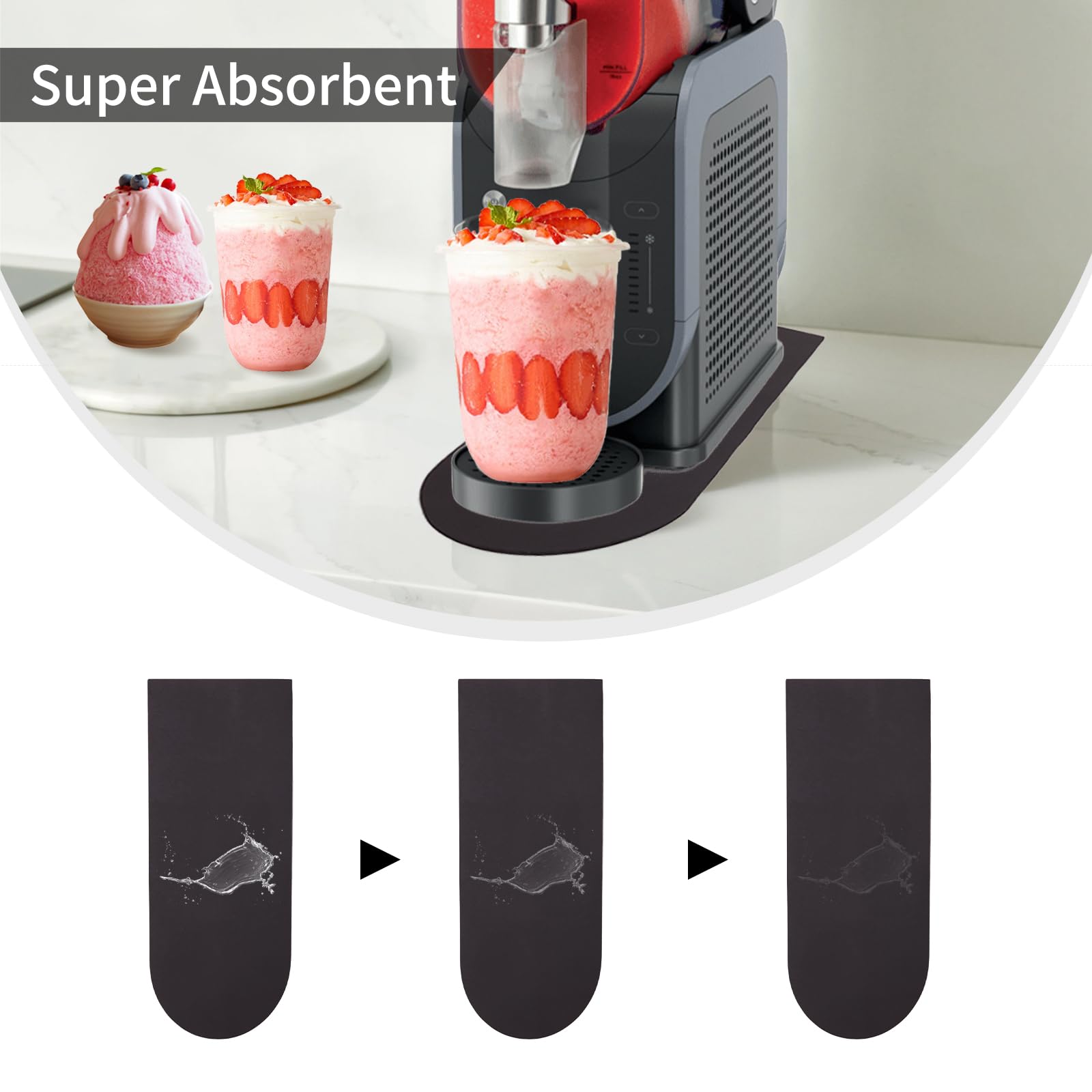 Sliding Pad for Ninja Slushie Machine FS301 Professional Frozen Drink Machine Accessory Quickly Slide and Protect Surfaces Absorbs Water Stains Ideal for Ninja Drink Maker