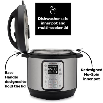 Instant Pot Duo Plus 9-in-1 Electric Pressure Cooker, Slow Cooker, Rice Cooker, Steamer, Sauté, Yogurt Maker, Warmer & Sterilizer, Includes App With Over 800 Recipes, Stainless Steel, 6 Quart