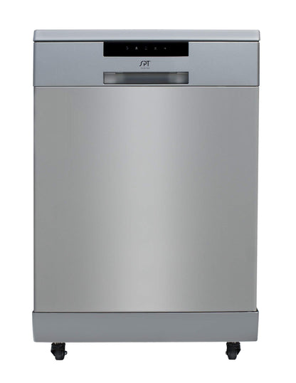 SPT SD-6513SS 24″ Wide Portable Stainless Steel Dishwasher with ENERGY STAR, 6 Wash Programs, 10 Place Settings and Stainless Steel Tub