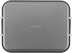 Farberware Bakeware Nonstick Steel Roaster with Flat Rack, 11-Inch x 15-Inch, Gray