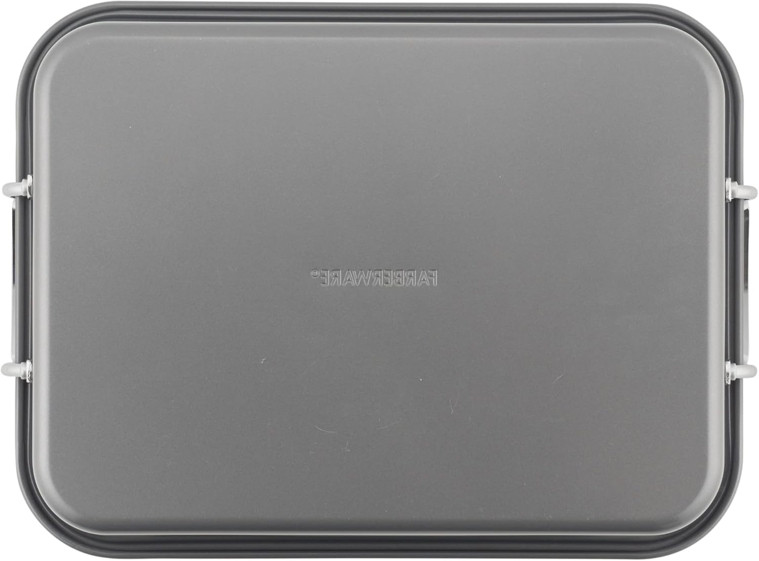 Farberware Bakeware Nonstick Steel Roaster with Flat Rack, 11-Inch x 15-Inch, Gray