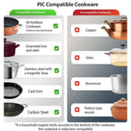 Індукційна плита Nuwave Pro Chef, сертифікована NSF, комерційного класу, портативна, потужна 1800 Вт, велика нагрівальна спіраль 8 дюймів, 94 температурні режими 100°F - 575°F з кроком 5°F, ударостійка склокерамічна поверхня