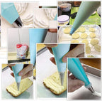 Piping Bags, Reusable Pastry Bags, Silicone Icing Bags In 3 Size (12"+14"+16"), 6 Icing Couplers For Standard Tips, 6 Frosting Bag Ties Cake Decorating Bags