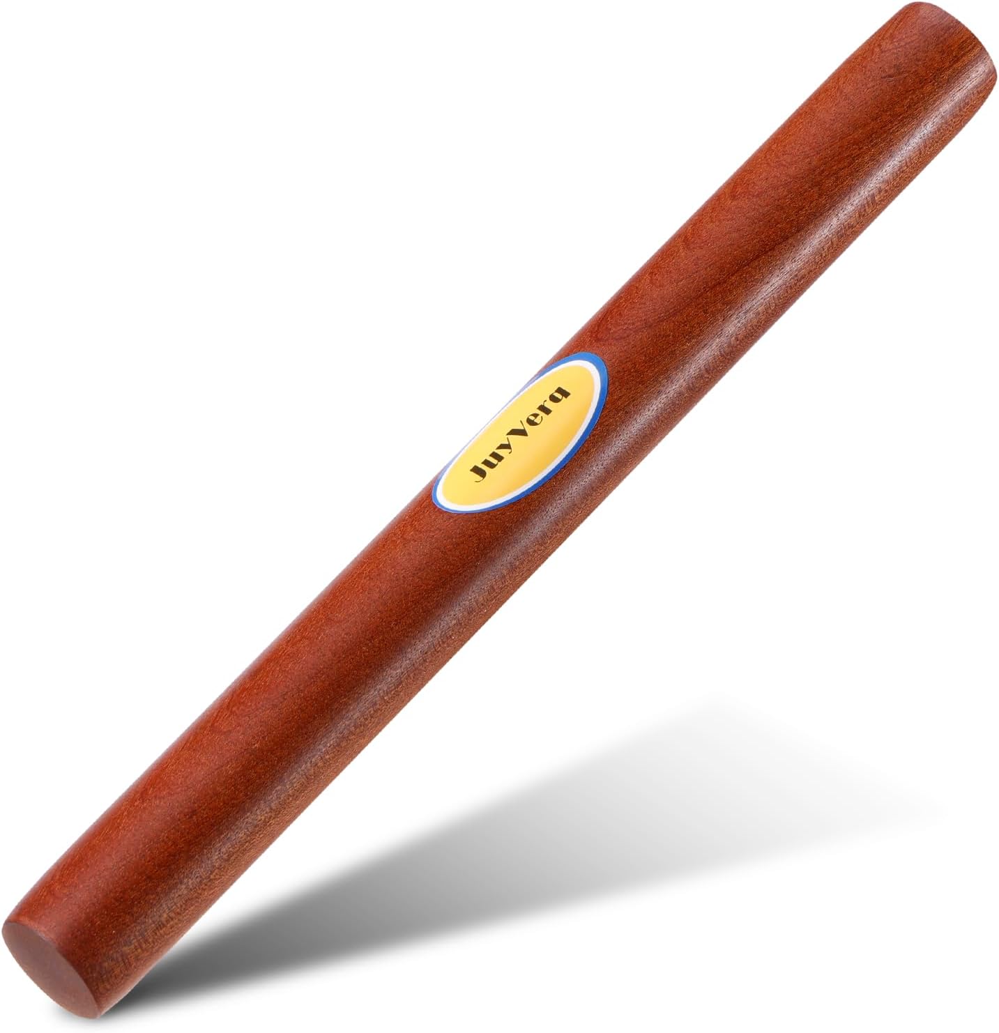 Wood Rolling Pin (15.75 Inches), Non-Stick Rolling Pin for Baking, Natural Sapele Wood Dough Roller for Pizza, Fondant, Pie, Cookie, Pastry, Essential Kitchen Tool