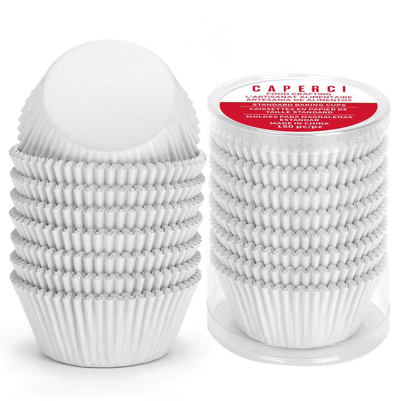 Caperci Standard Cupcake Liners Gold Foil Muffin Baking Cups 150-Pack - Premium Greaseproof & Sturdy Cupcake Papers