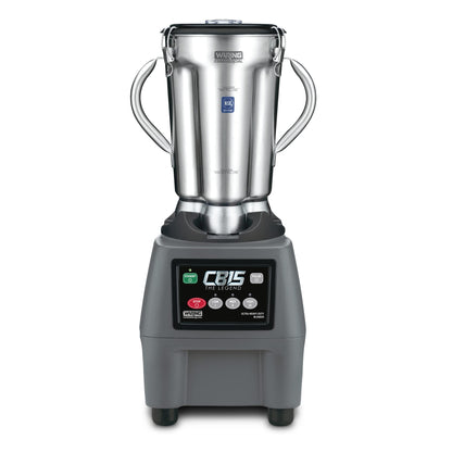 Waring Commercial CB15 Ultra Heavy Duty 3.75 HP Blender, Electric Touchpad Controls with Stainless Steel 1 Gallon Container, 120V, 5-15 Phase Plug,Black