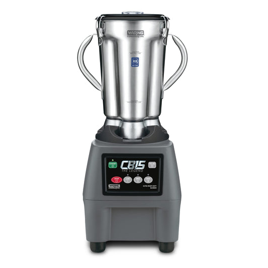 Waring Commercial CB15 Ultra Heavy Duty 3.75 HP Blender, Electric Touchpad Controls with Stainless Steel 1 Gallon Container, 120V, 5-15 Phase Plug,Black