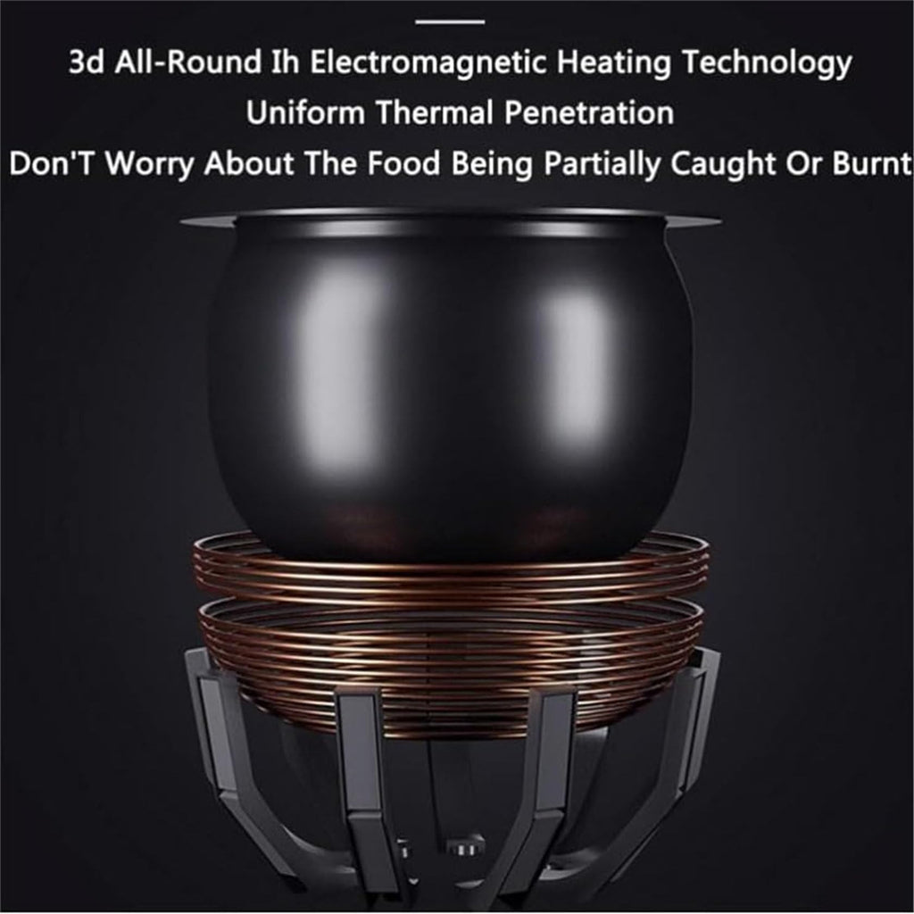 ZUMAHA Automatic Cooking Machine,2000W 6L auto Cooking Wok Fried Rice Machine,One-Click Smart Start, Three Speed Adjustable,360 ° Automatic Rotation, for Stir Frying,Stewing,Cooking,with Smart Touch