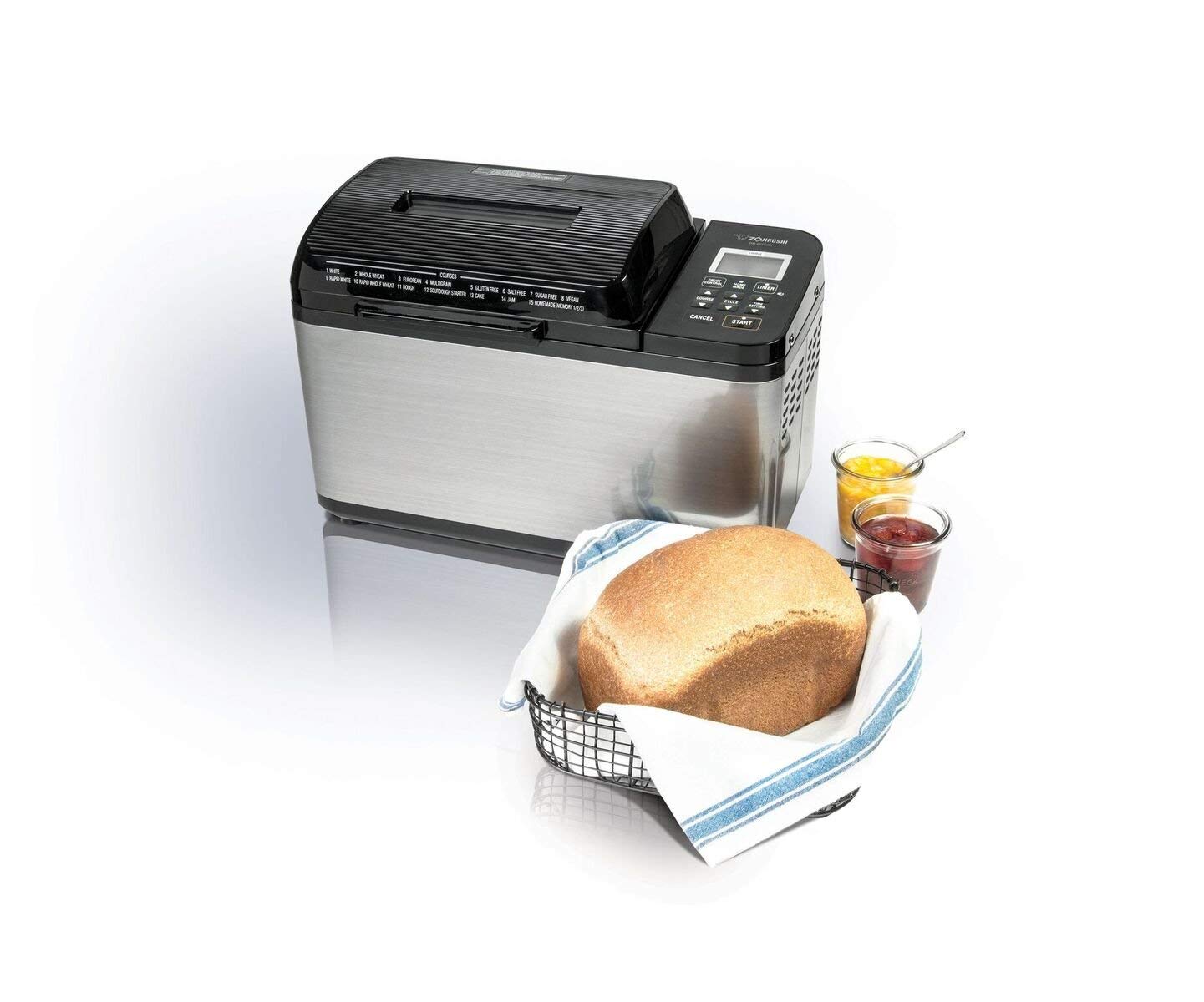 Zojirushi BB-PDC20BA Home Bakery Virtuoso Plus Breadmaker, 2 lb. loaf of bread