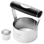 HULISEN 3 inch Biscuit Cutter, Stainless Steel Round Cookies Cutter with Soft Grip Handle, Gift Package