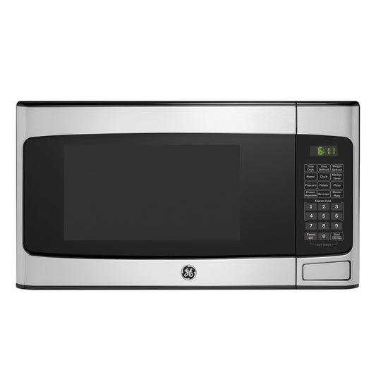 GE GCST11X1WSS Microwave Oven, 950-watt 6 Auto Cooking Settings, Kitchen Essentials for The Countertop, Dorm Room or Apartment, Child-Lock Technology 1.1 Cu. Ft, Stainless Steel