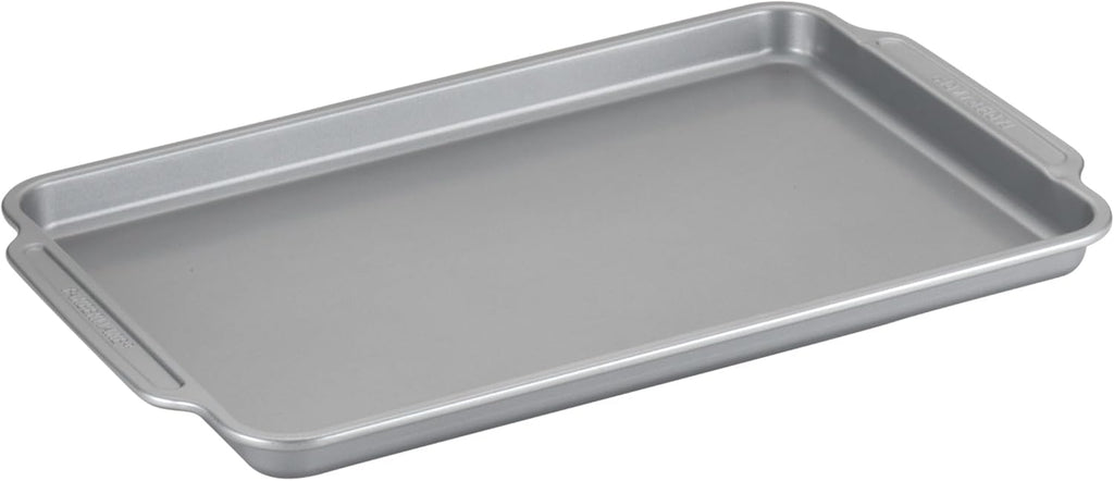 Farberware Nonstick Steel Bakeware Set with Cooling Rack, Baking Pan and Cookie Sheet Set with Nonstick Bread Pan and Cooling Grid, 10-Piece Set, Gray