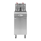 Value Series Commercial Deep Fryer, 40 lb. Stainless Steel Floor Fryer for Restaurants, 3 Heating Tubes, 90,000 BTU, Liquid Propane Powered (29R-001-LP)