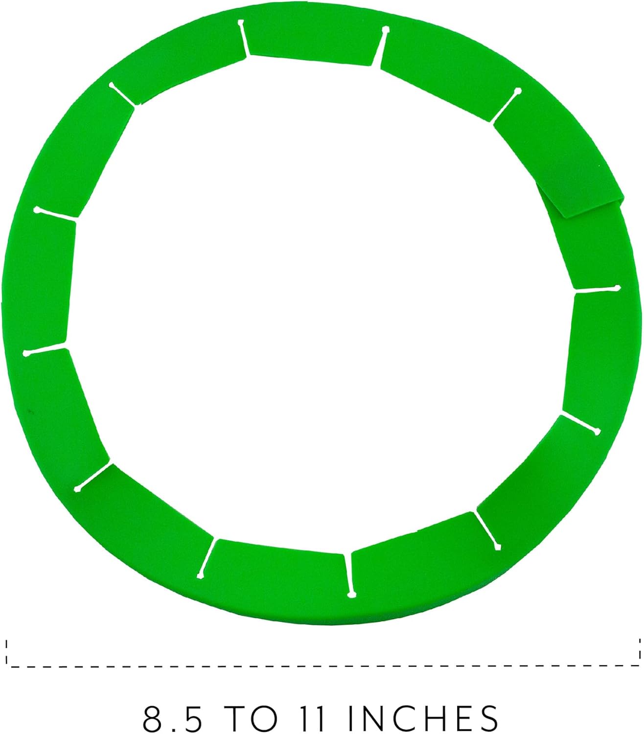 Cornucopia Brands Silicone Pie Crust Shields (2-Pack), Adjustable Pie Protectors, Green