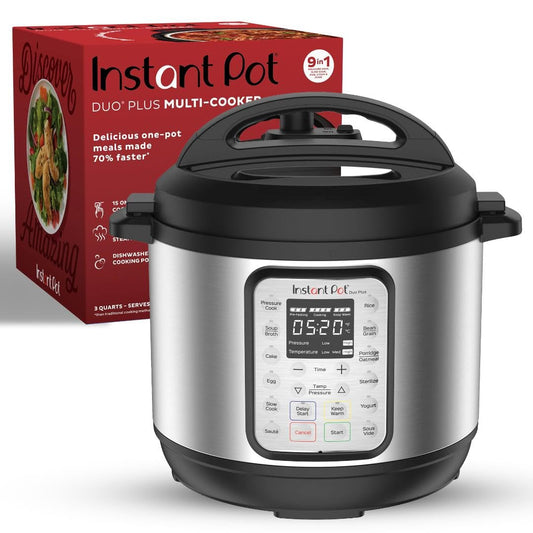 Instant Pot Duo Plus 9-in-1 Electric Pressure Cooker, Slow Cooker, Rice Cooker, Steamer, Sauté, Yogurt Maker, Warmer & Sterilizer, Includes App With Over 800 Recipes, Stainless Steel, 6 Quart