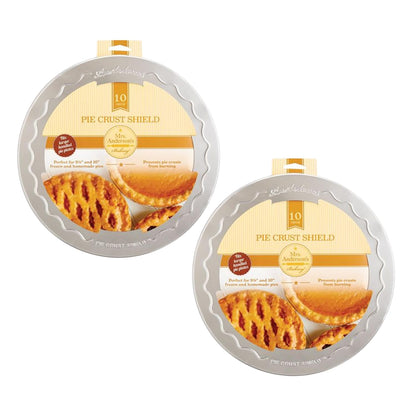 Mrs. Anderson's Baking Pie Crust Protector Shield, Fits 9.5 and 10-Inch Plates, Set of 2