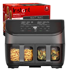 Instant Pot Vortex Plus XL 8QT ClearCook Air Fryer, przezroczyste okienka, programowanie niestandardowe, 8 funkcji w 1, które chrupią, grillują, smażą, odwadniają, pieczą i podgrzewają, od twórców Instant Pot, czarny