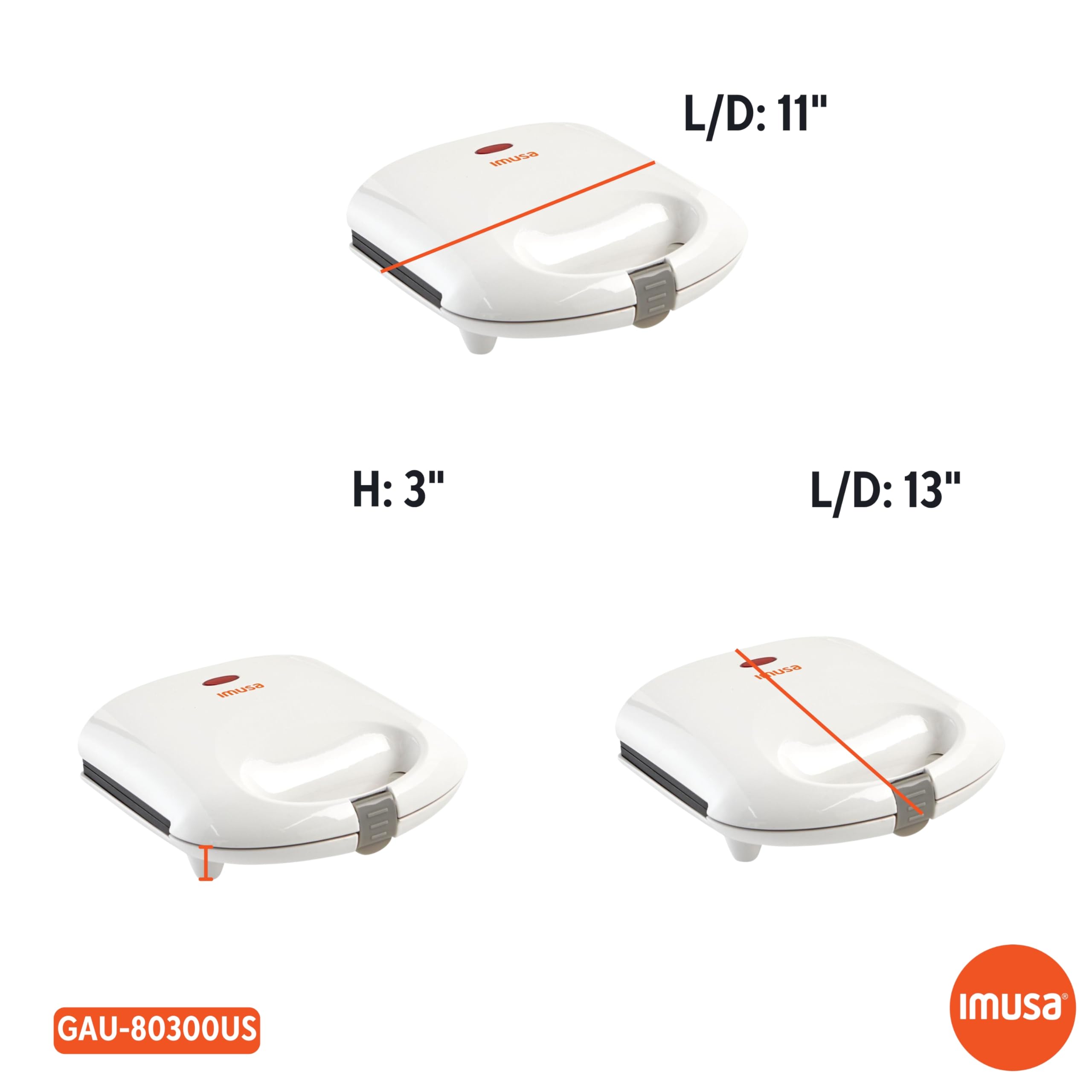IMUSA USA 4-gniazdowa elektryczna maszyna do robienia arepy z nieprzywierającą powierzchnią (1200 W)