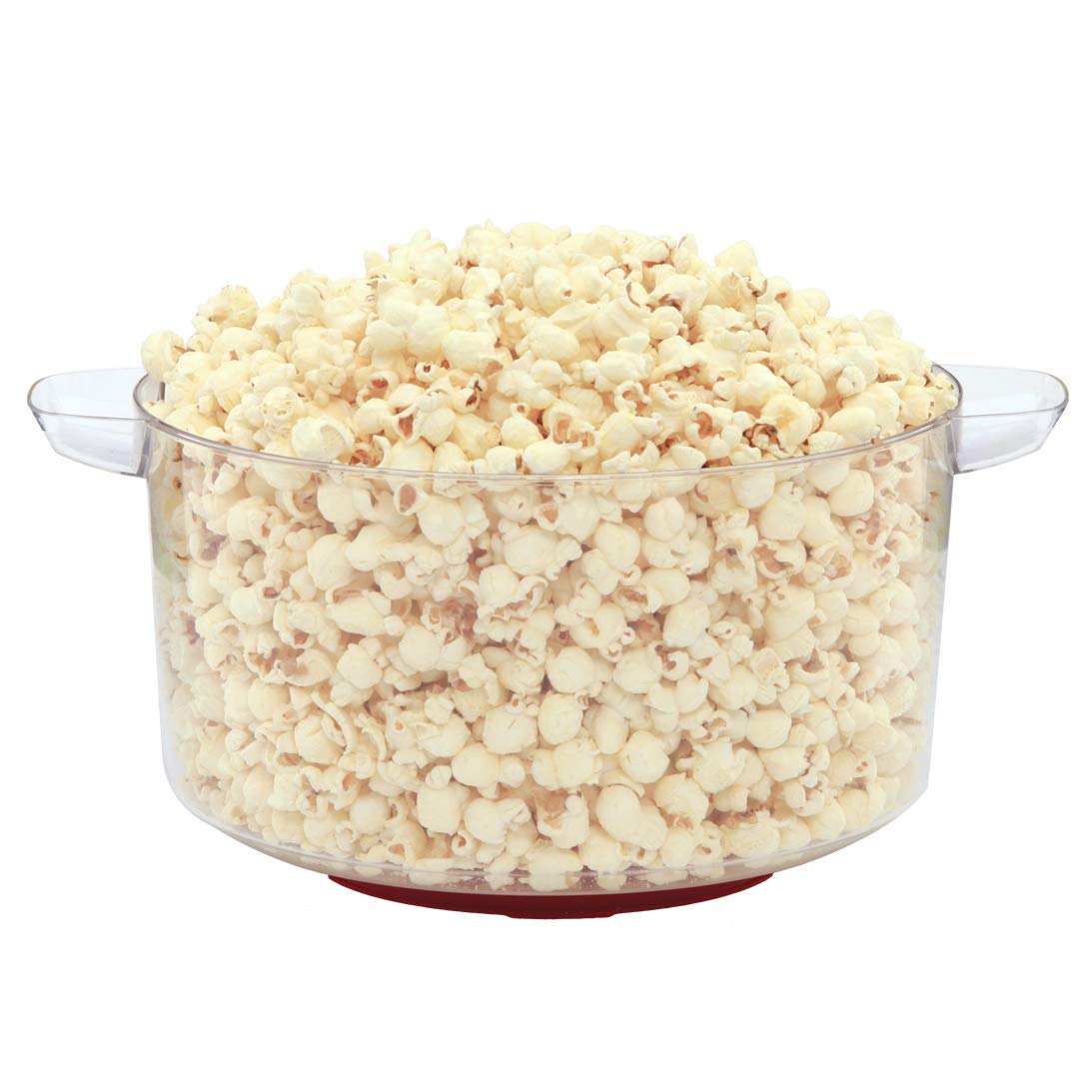 West Bend Stir Crazy Popcorn Machine Elektryczna maszyna do gorącego oleju z dużą pokrywką do miski do serwowania i wygodnym przechowywaniem w stosie, 6 litrów, czerwona