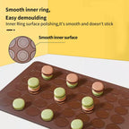 Silicone Macaron Baking Mats, 2 Non-Stick Silicone Baking Mats, Food Safe Baking Mat, Great For Macaron, Cookies, Bread, Pastry, Dessert (2Pcs 48Capavity)