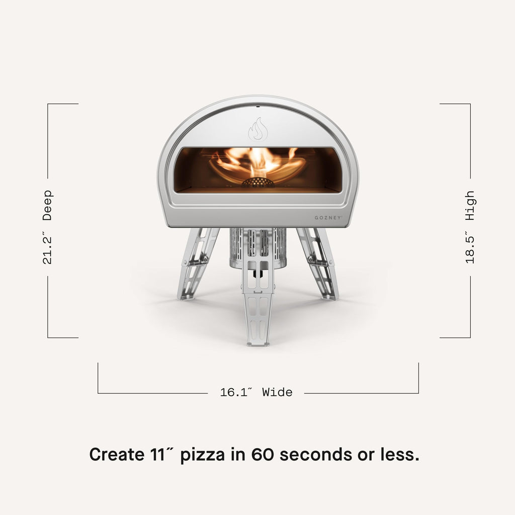 Piec do pizzy Gozney Roccbox Outdoor, szary, przenośny, opalany gazem i drewnem, klasy restauracyjnej